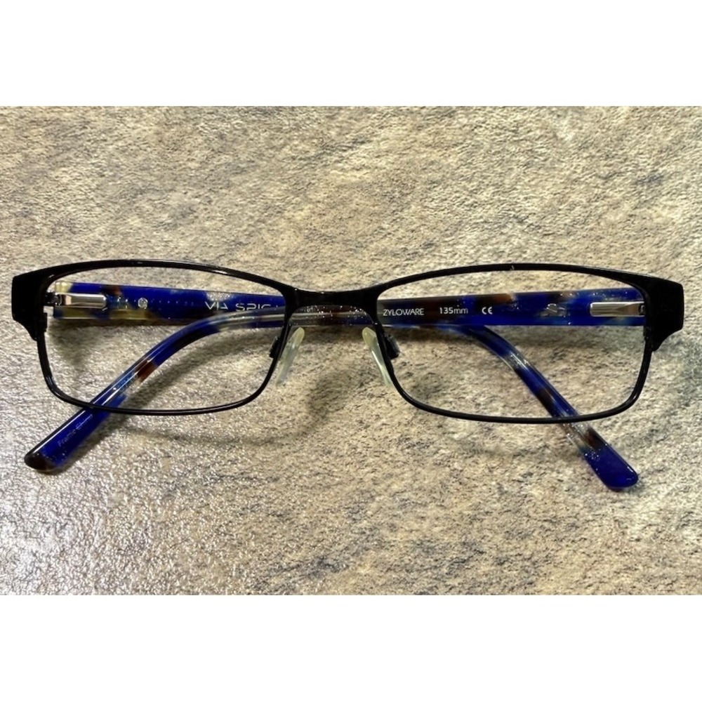 Via Spiga Constantina 520 Eyeglasses Frame Black Blue Tortoise 52-16-135-28mm